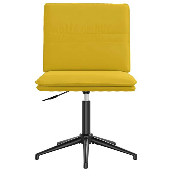 vidaXL Chaises &agrave; manger lot de 4 jaune velours