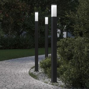 vidaXL Borne lumineuse lot de 3 110 cm noire IP44