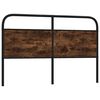 vidaXL T&ecirc;te de lit de remplacement ch&ecirc;ne fum&eacute; 160 cm acier et bois d'ing&eacute;nierie