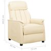 vidaXL Fauteuil inclinable Cr&egrave;me Similicuir