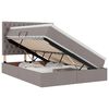 vidaXL Lit avec rangement et matelas Taupe 140 x 200 cm tissu