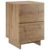 vidaXL Table de chevet Ch&ecirc;ne artisanal 33,5 x 34,5 x 50 cm