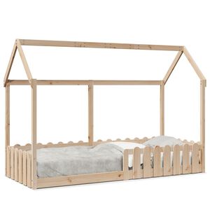vidaXL Cadre de lit d'enfants forme de maison sans matelas pin massif