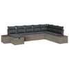 vidaXL Ensemble de canap&eacute; de jardin avec coussin 8 pcs Gris polyrotin