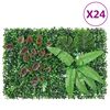 &nbsp;vidaXL Cl&ocirc;ture &agrave; plantes artificielles 24 pcs vert 40x60 cm