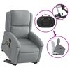 vidaXL Fauteuil inclinable de massage &eacute;lectrique Gris clair Tissu