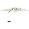 vidaXL Parasol de jardin avec base portable sable