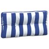 vidaXL Coussins de palette lot de 3 rayures bleues et blanches tissu