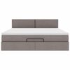 VidaXL Cadre de lit ottoman avec matelas taupe 180x200 cm tissu
