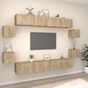 vidaXL Ensemble de meubles TV 8 pcs Ch&ecirc;ne sonoma Bois d'ing&eacute;nierie