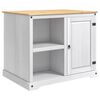 vidaXL Chariot de cuisine 2 pcs Blanc et Cire de Miel Pin massif