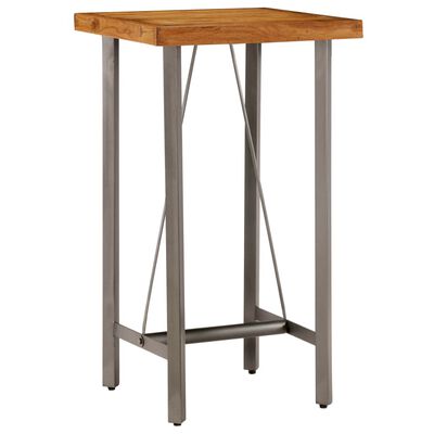 vidaXL Table de bar Teck recyclé massif 60x60x107 cm