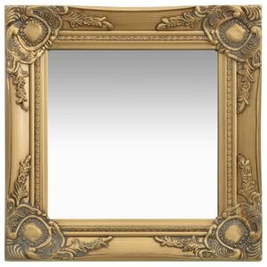 vidaXL Miroir mural style baroque 40x40 cm Dor&eacute;