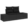 vidaXL Ensemble de canap&eacute; de jardin avec coussin R&eacute;glable 6 pcs Noir