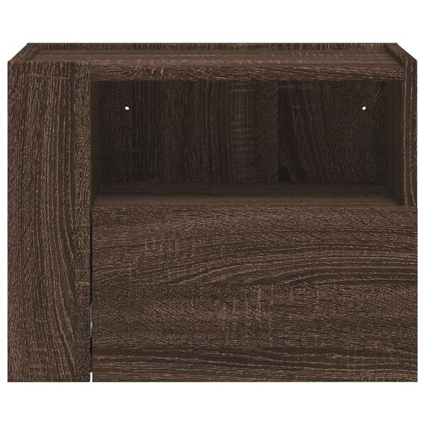 vidaXL Table de chevet murale ch&ecirc;ne marron 45x30x35 cm