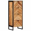 vidaXL Armoire de salle de bain bois massif d'acacia et fer