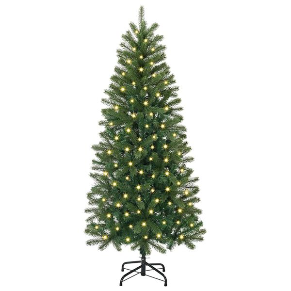 vidaXL Sapin de No&euml;l artificiel avec 150 LED Vert 120 cm PE et PVC