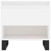 vidaXL Tables basses 2 pcs blanc brillant 50x46x50cm bois d'ing&eacute;nierie