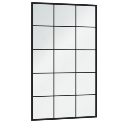 vidaXL Miroirs muraux 4 pcs noir 100x60 cm métal