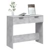 vidaXL Table console Gris b&eacute;ton 90x36x75 cm Bois d'ing&eacute;nierie