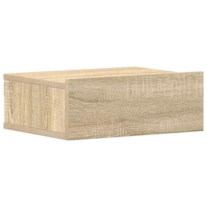 vidaXL Table de chevet flottante Ch&ecirc;ne sonoma Bois d'ing&eacute;nierie