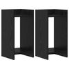 vidaXL Support de Plante Ch&ecirc;ne noir 30 x 30 x 60 cm Bois d'ing&eacute;nierie