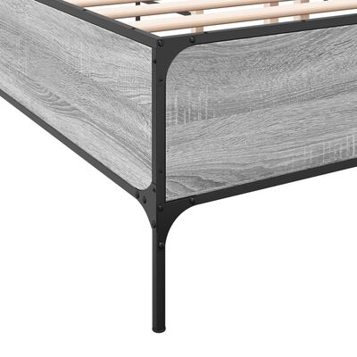 vidaXL Cadre de lit sans matelas sonoma gris 160x200 cm