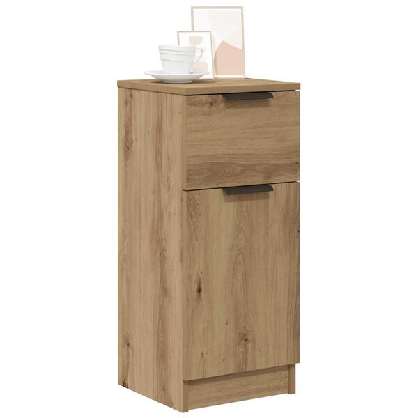 vidaXL Buffet chêne artisanal 30x30x70 cm bois d'ingénierie