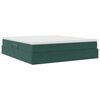 vidaXL Lit avec rangement et matelas Vert fonc&eacute; 180 x 200 cm Velours
