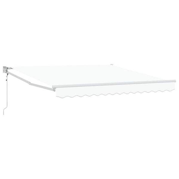 vidaXL Auvent R&eacute;tractable Blanc 350 x 250 cm tissu
