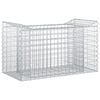 vidaXL Lit sur&eacute;lev&eacute; gabion 50 x 100 x 60 cm Acier galvanis&eacute; Argent&eacute;
