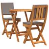 vidaXL Ensemble bistrot 3 pcs Marron Bois d'acacia massif