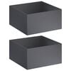 vidaXL Cache-pot de jardin 2 pc Anthracite 60 x 60 x 40 cm