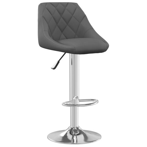 vidaXL Tabouret de bar Gris fonc&eacute; Velours
