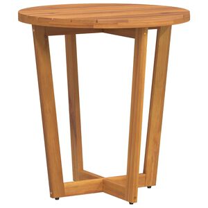 vidaXL Table d'appoint de jardin ronde &Oslash;70x75 cm en bois massif d'acacia