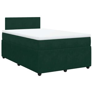 vidaXL Sommier &agrave; lattes de lit avec matelas vert fonc&eacute; 120x190 cm