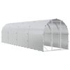 vidaXL Poulailler Argent&eacute; 800 x 200 x 200 cm Acier galvanis&eacute;