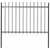vidaXL Cl&ocirc;ture de jardin Woerden avec pointe en acier noir 181 x 120 cm