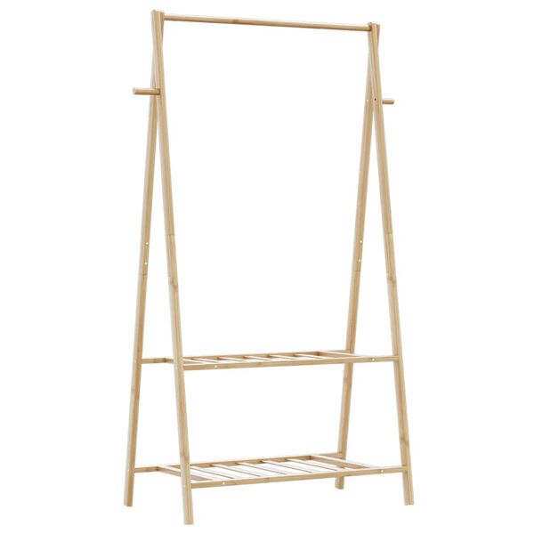 vidaXL Porte-v&ecirc;tement avec &eacute;tag&egrave;res 96x45,5x150,5 cm bambou