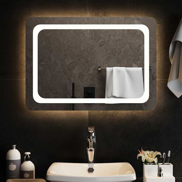 vidaXL Miroir de salle de bain &agrave; LED 70x50 cm