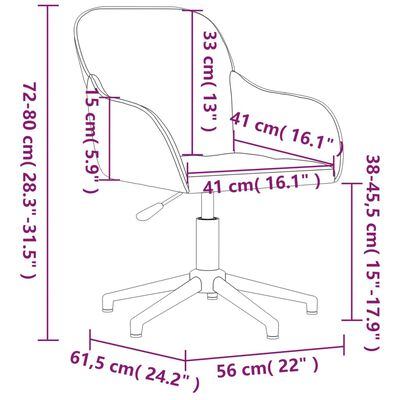 vidaXL Chaises pivotantes à manger lot de 2 Gris clair Velours