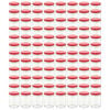 vidaXL Pots &agrave; confiture avec couvercle rouge 96 pcs Verre 230 ml
