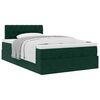 vidaXL Lit ottoman avec matelas vert fonc&eacute; 120x190 cm velours