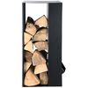 Esschert Design Stockage de bois et outil de chemin&eacute;e Noir Acier FF407