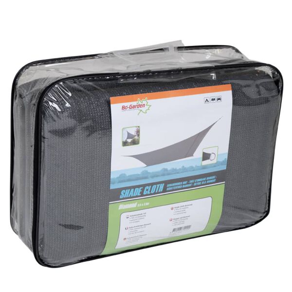 Bo-Camp Toile d'ombrage Carr&eacute; Anthracite 3,6x3,6 m 4471442