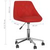 vidaXL Chaise de bureau pivotante Rouge bordeaux Similicuir
