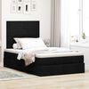 vidaXL Cadre de lit ottoman avec matelas noir 120x200cm tissu
