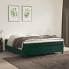vidaXL Cadre de lit vert fonc&eacute; 160x200 cm velours