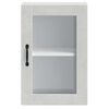 vidaXL Armoire murale de cuisine avec porte en verre Porto gris b&eacute;ton