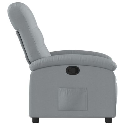 vidaXL Fauteuil inclinable Gris clair Tissu